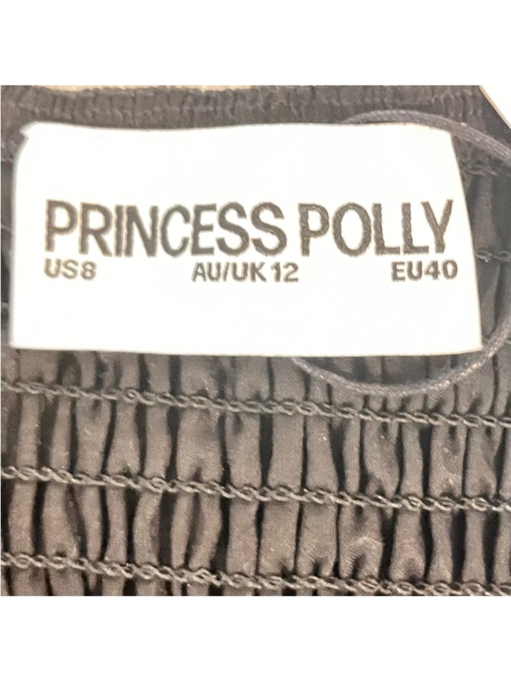 🆕- Princess Polly-STRAPLIE MINI DRESS BLACK. Size: 8 - Picture 11 of 12